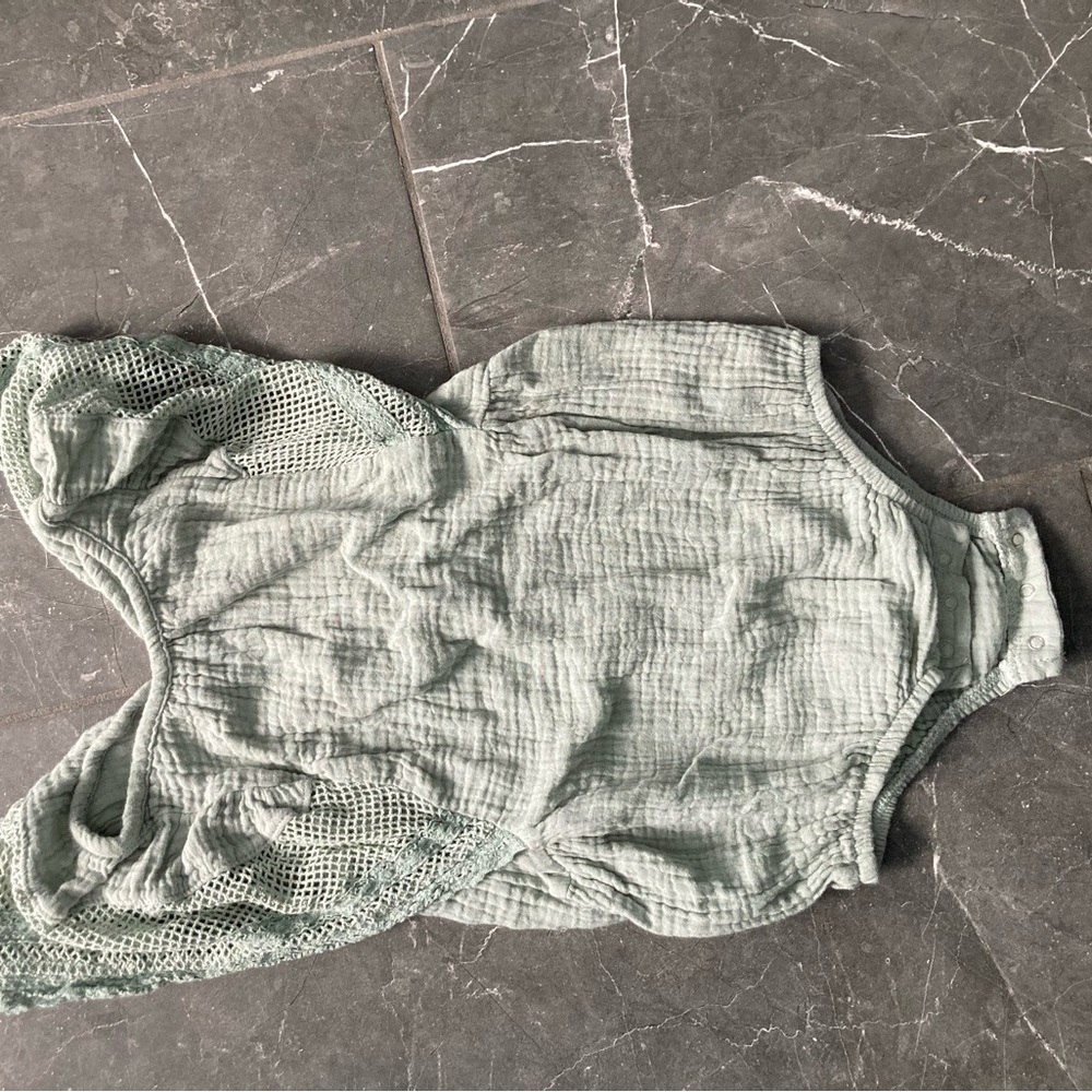 Green Kids One Piece Bodysuit